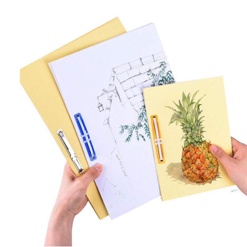 PZRT 10PCS 2 Holes Document Paper Fasteners Plastic Binding Rings Binder Clips Two-Piece Paper Fastener Office Equipment Practical - Image 2